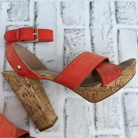 Mix No. 6 Latika Women Open Toe Orange Platform Chunky Heel Sandal. Size: 8 - Picture 11 of 11